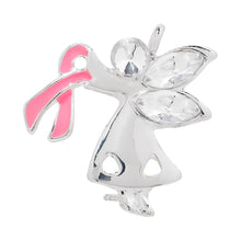 Load image into Gallery viewer, Angel By My Side Breast Cancer Ribbon Pins - Fundraising For A Cause