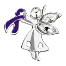 Load image into Gallery viewer, Angel By My Side Purple Ribbon Pins - Fundraising For A Cause