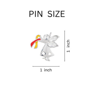 Angel By My Side Red & Yellow Ribbon Pins - Fundraising For A Cause