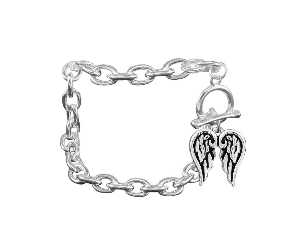 Angel Wings Religious Chunky Charm Bracelet - Fundraising For A Cause