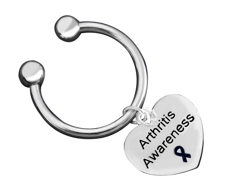 Arthritis Awareness Heart Charm Key Chains - Fundraising For A Cause