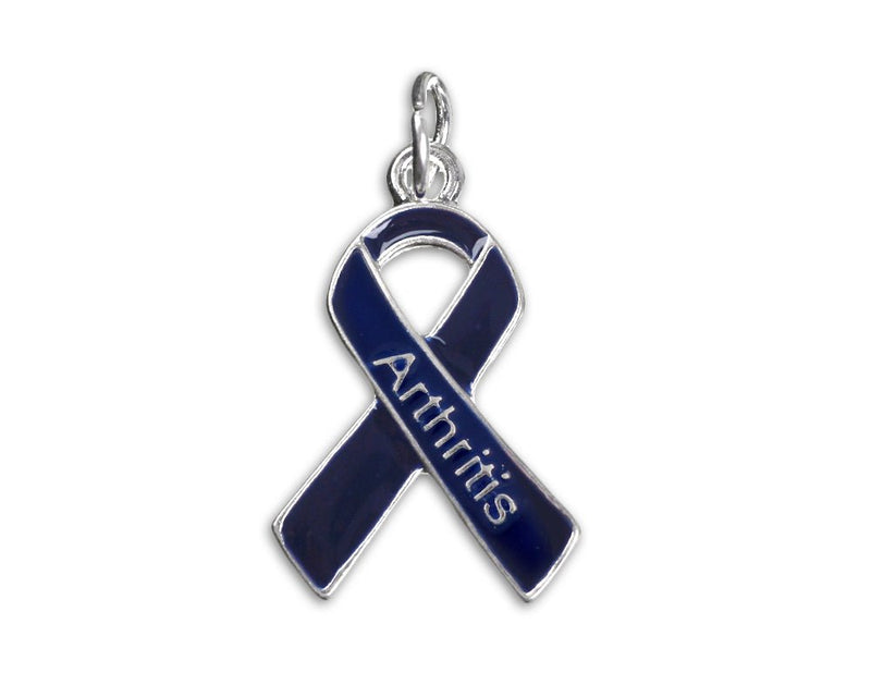 Arthritis Dark Blue Ribbon Charms - Fundraising For A Cause