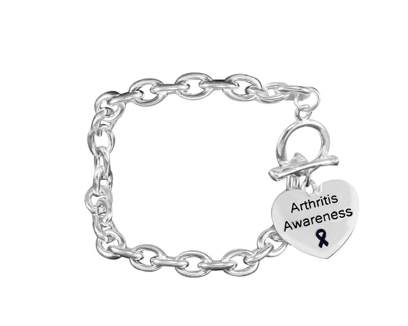 Arthritis Heart Charm Chunky Link Style Bracelets - Fundraising For A Cause