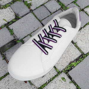Asexual Flag Striped Shoelaces - Fundraising For A Cause