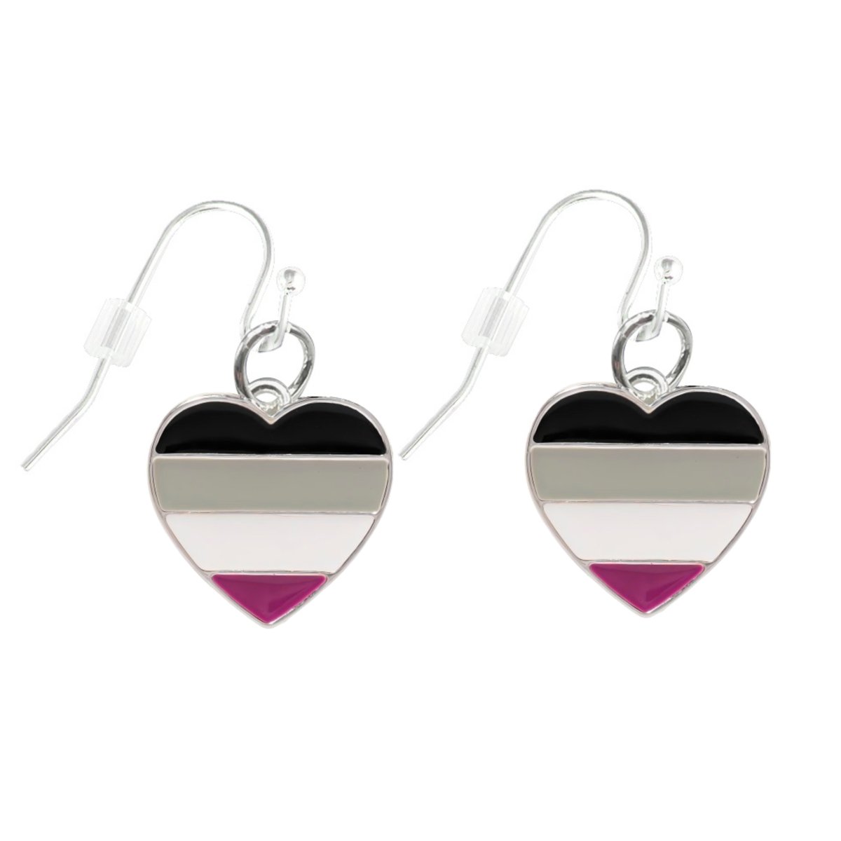 Asexual Heart Hanging Earrings - Fundraising For A Cause