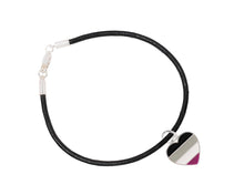 Load image into Gallery viewer, Asexual Heart Leather Cord Bracelets - Fundraising For A Cause
