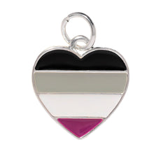Load image into Gallery viewer, Asexual LGBTQ Pride Heart Charms - Fundraising For A Cause