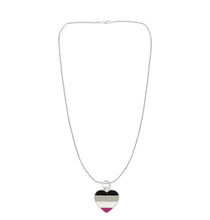 Load image into Gallery viewer, Asexual LGBTQ Pride Heart Necklaces - Fundraising For A Cause