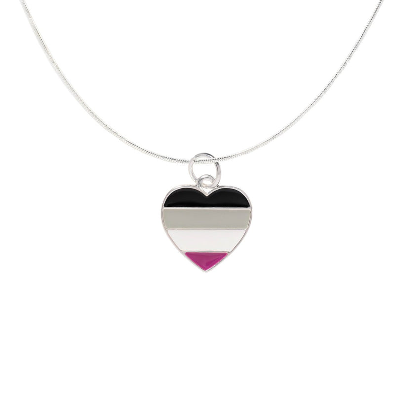 Asexual LGBTQ Pride Heart Necklaces - Fundraising For A Cause