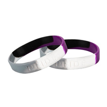 Load image into Gallery viewer, Asexual PRIDE Silicone Bracelet Wristbands - Fundraising For A Cause