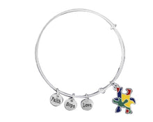Load image into Gallery viewer, Autism Colored Puzzle Piece Retractable Bracelets - Fundraising For A Cause