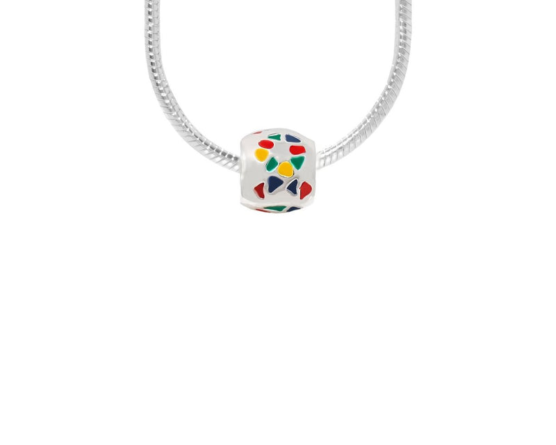 Autism Ribbon Barrel Charm Necklaces - Fundraising For A Cause