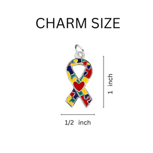 Autism Ribbon with Heart Hanging Charms - Fundraising For A Cause