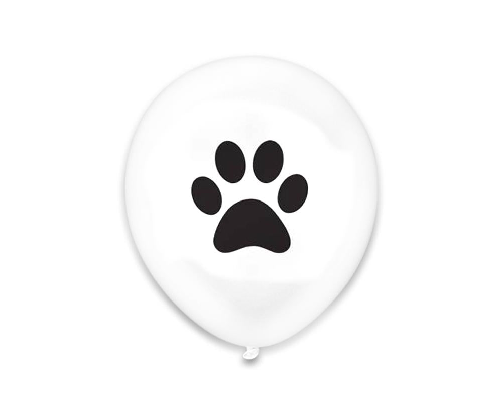 Black Paw Print Balloons, Animal Adoption Event Supplies