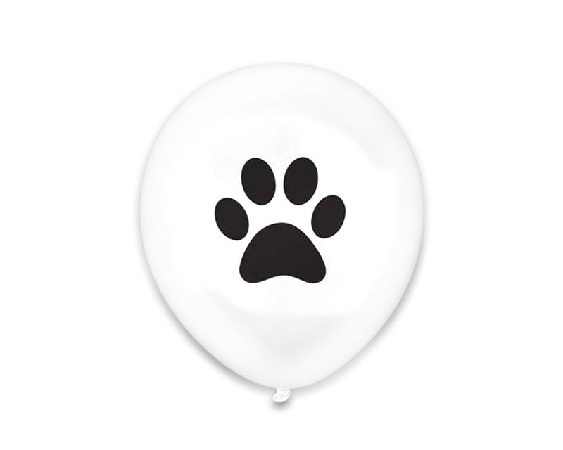 Black Paw Print Balloons, Animal Adoption Event Supplies
