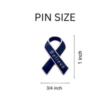 Load image into Gallery viewer, Believe Dark Blue Ribbon Pins - Fundraising For A Cause