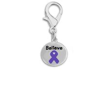 Load image into Gallery viewer, Believe Purple Circle Hanging Charm - Fundraising For A Cause