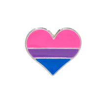 Load image into Gallery viewer, Bisexual Flag Heart Pins - Fundraising For A Cause