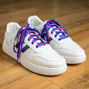 Bisexual Flag Striped Shoe Laces - Fundraising For A Cause