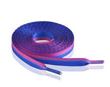 Load image into Gallery viewer, Bisexual Flag Striped Shoe Laces - Fundraising For A Cause