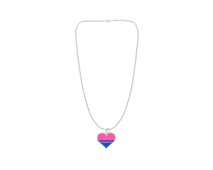 Bisexual Heart Charm Necklaces - Fundraising For A Cause