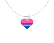 Load image into Gallery viewer, Bisexual Heart Charm Necklaces - Fundraising For A Cause