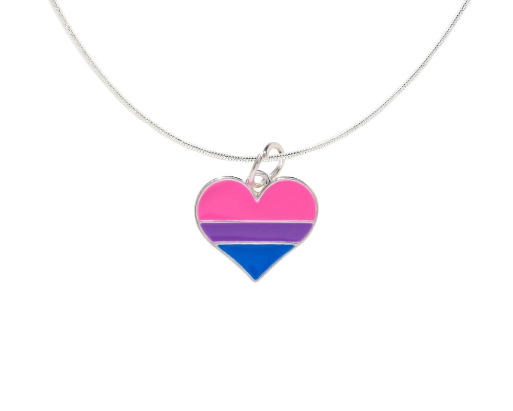 Bisexual Heart Charm Necklaces - Fundraising For A Cause