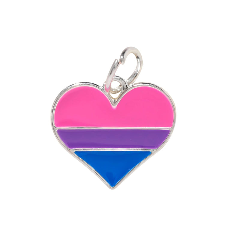 Bisexual Heart Shaped Charms - Fundraising For A Cause