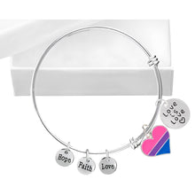 Load image into Gallery viewer, Bisexual Love Is Love Retractable Charm Bracelets - Fundraising For A Cause