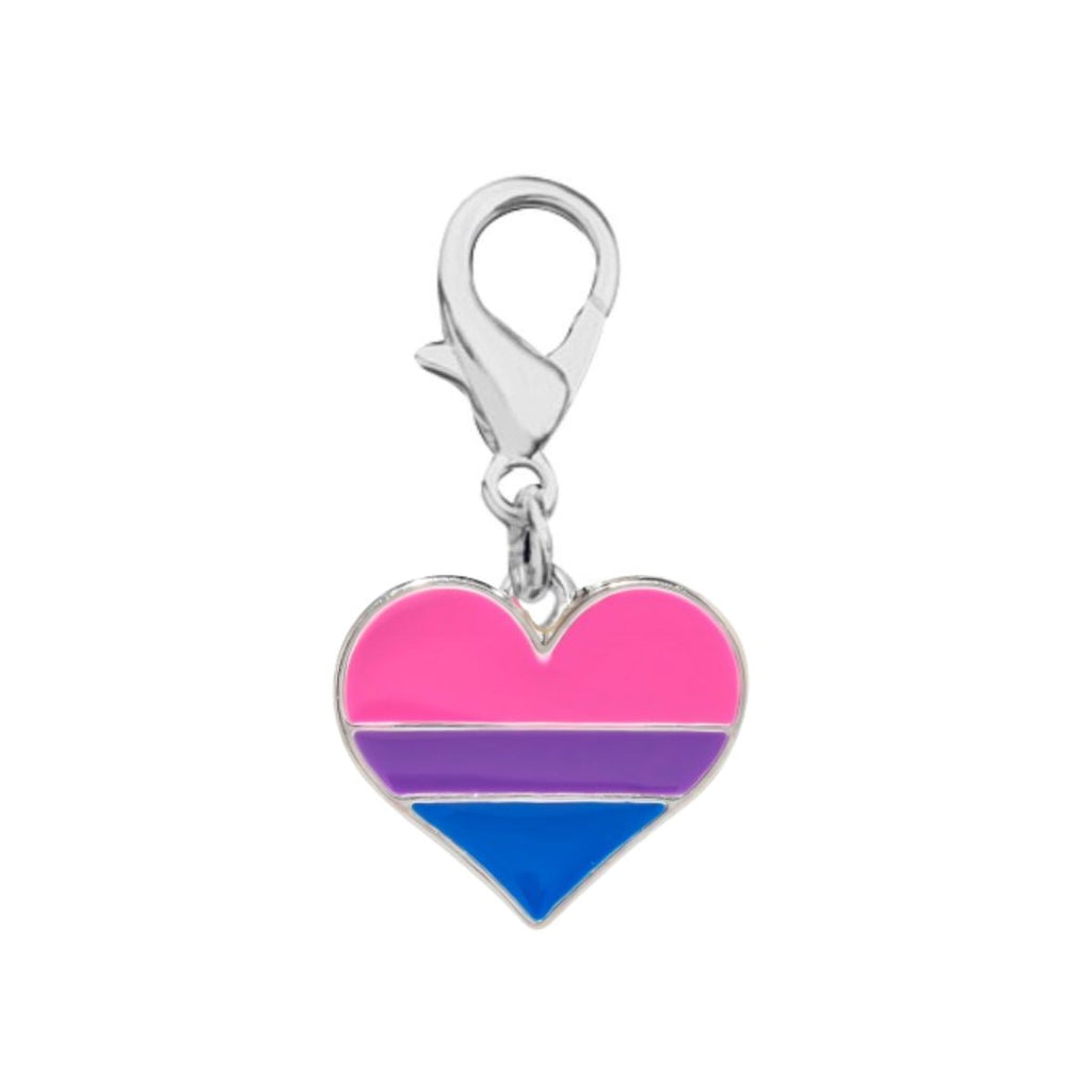 Bisexual Pride Heart Hanging Charms - Fundraising For A Cause