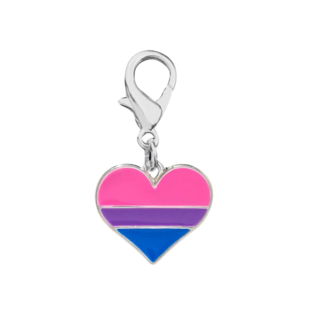 Bisexual Pride Heart Hanging Charms - Fundraising For A Cause