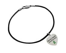 Load image into Gallery viewer, Black Cord Mental Health Awareness Heart Charm Bracelets - Fundraising For A Cause