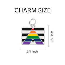 Load image into Gallery viewer, Black Cord Rectangle Straight Ally LGBTQ Pride Necklaces - Fundraising For A Cause