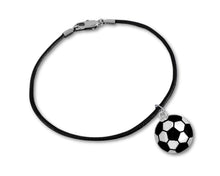 Load image into Gallery viewer, Black Cord Soccer Ball Bracelets - Fundraising For A Cause