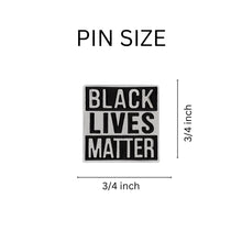 Load image into Gallery viewer, Black Lives Matter Square Pins - Fundraising For A Cause