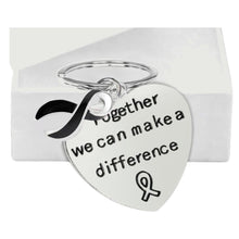 Load image into Gallery viewer, Black Ribbon Key Chains - Fundraising For A Cause