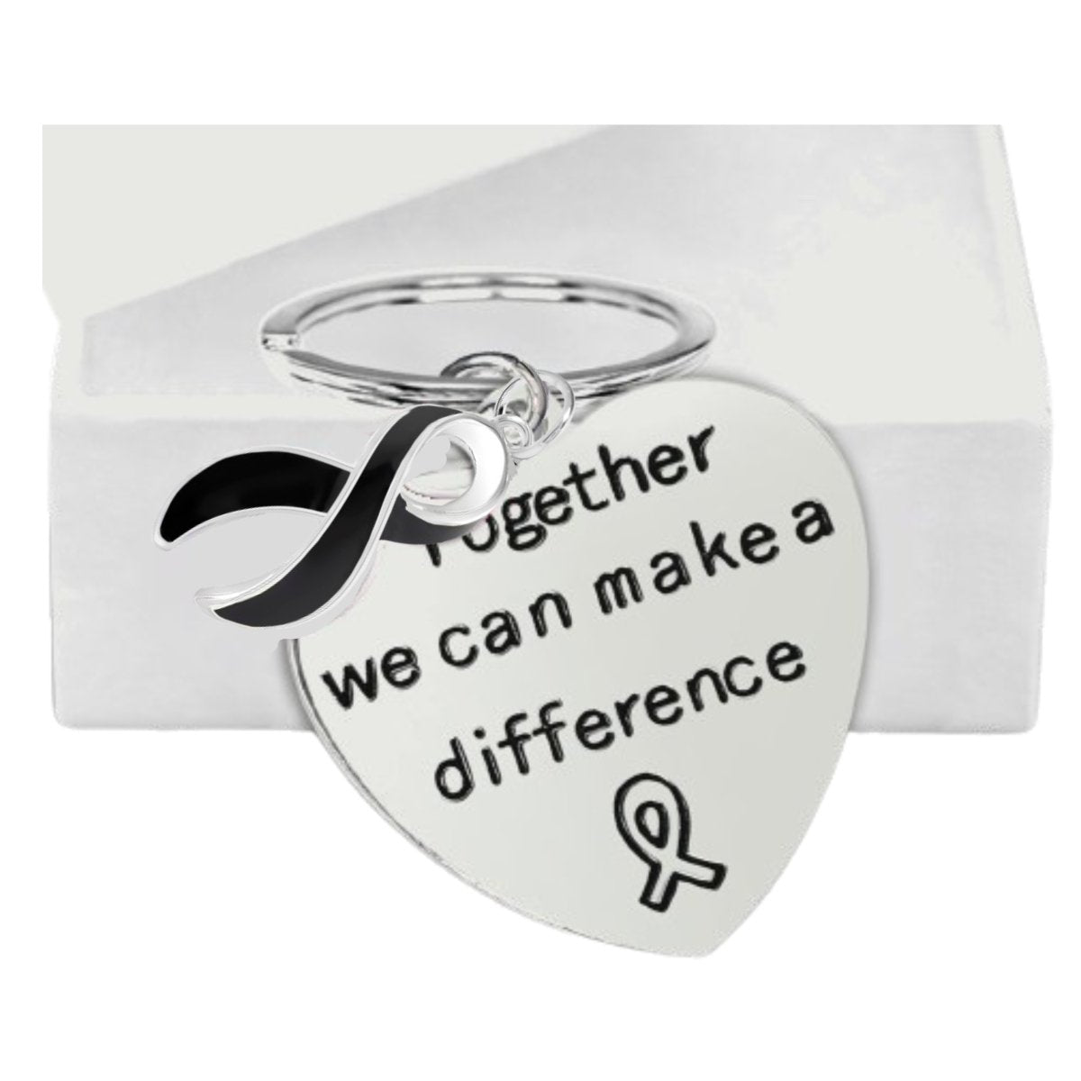 Black Ribbon Key Chains - Fundraising For A Cause