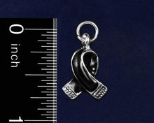 Load image into Gallery viewer, Black Ribbon Retractable Charm Bracelets - Fundraising For A Cause