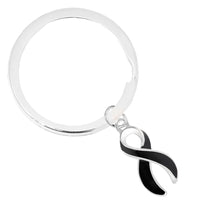 Load image into Gallery viewer, Black Ribbon Split Style Key Chains - Fundraising For A Cause