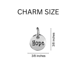 Bladder Cancer Awareness Heart Retractable Charm Bracelets - Fundraising For A Cause