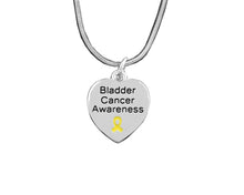 Load image into Gallery viewer, Bladder Cancer Awareness Heart Ribbon Necklaces - Fundraising For A Cause