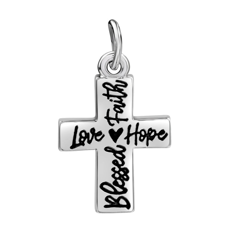 Blessed, Hope, Faith, and Love Cross Charm - Fundraising For A Cause