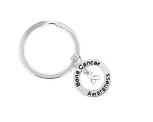 Load image into Gallery viewer, Bone Cancer Awareness Circle Charm Split Style Key Chains - Fundraising For A Cause