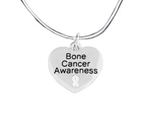 Load image into Gallery viewer, Bone Cancer Awareness Heart Charm Necklaces - Fundraising For A Cause