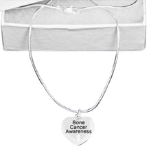 Load image into Gallery viewer, Bone Cancer Awareness Heart Charm Necklaces - Fundraising For A Cause