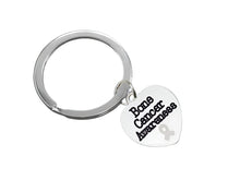 Load image into Gallery viewer, Bone Cancer Awareness Heart Charm Split Style Key Chains - Fundraising For A Cause