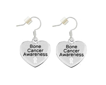 Load image into Gallery viewer, Bone Cancer Awareness Heart Earrings - Fundraising For A Cause
