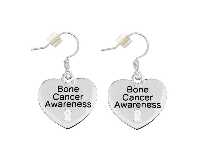 Bone Cancer Awareness Heart Earrings - Fundraising For A Cause