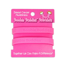 Load image into Gallery viewer, Boobie Buddies Breast Cancer Awareness Bracelet Counter Display (12 Cards) - Fundraising For A Cause