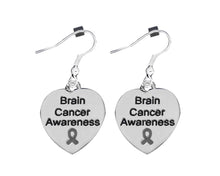 Load image into Gallery viewer, Brain Cancer Awareness Heart Earrings - Fundraising For A Cause